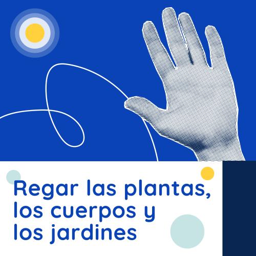 Título del recurso, fondo azul y una mano abierta
