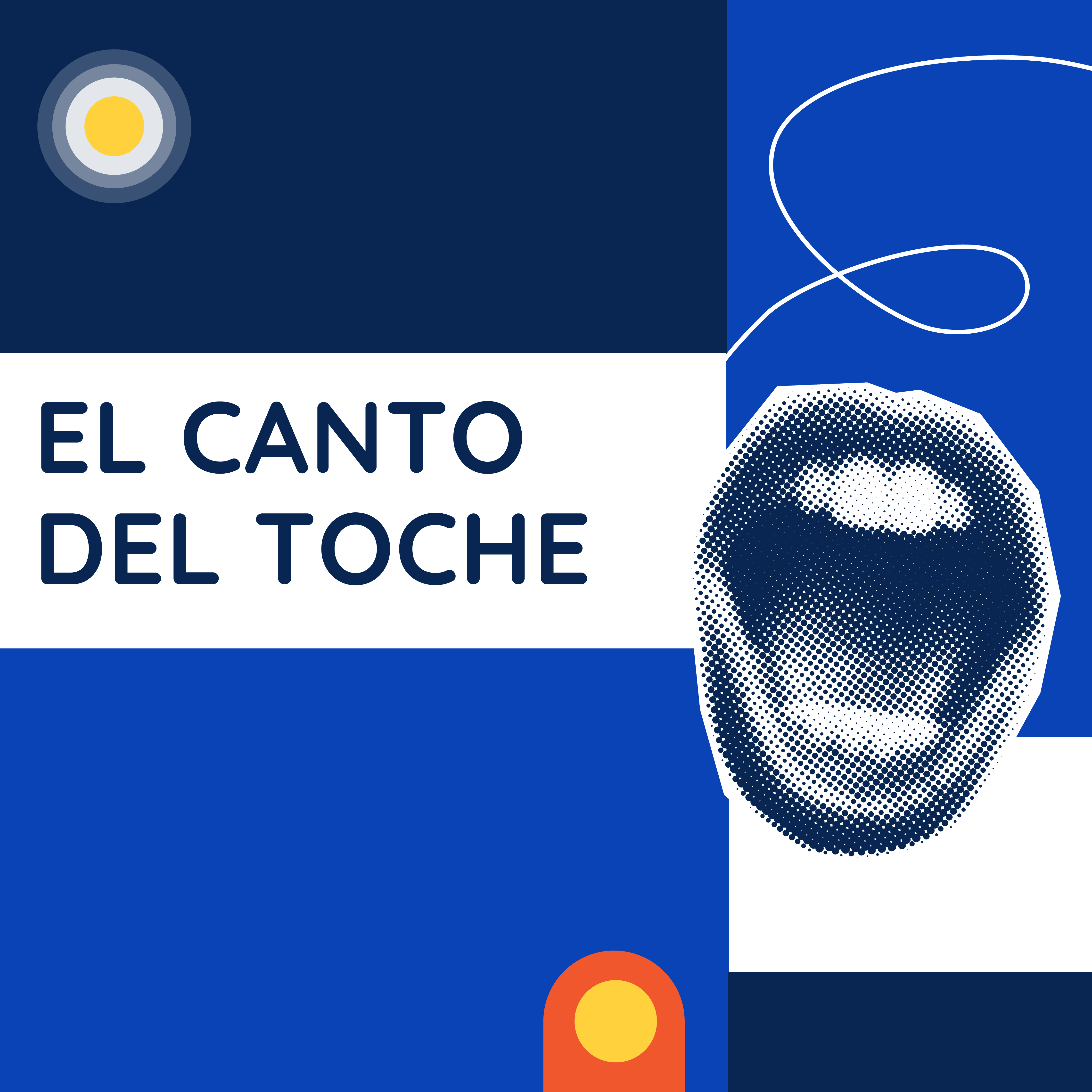Fondo azul, título del recurso y una boca abierta gritando