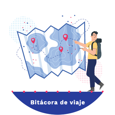 Ilustración de hombre mirando un mapa