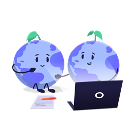 Ilustración planetas con computadores