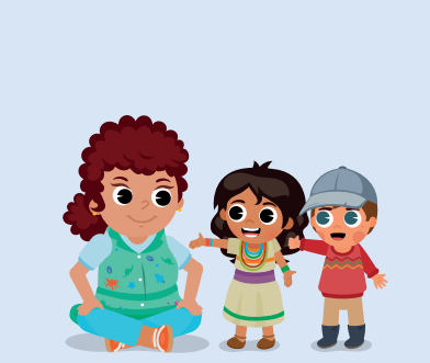 Profesora y niños