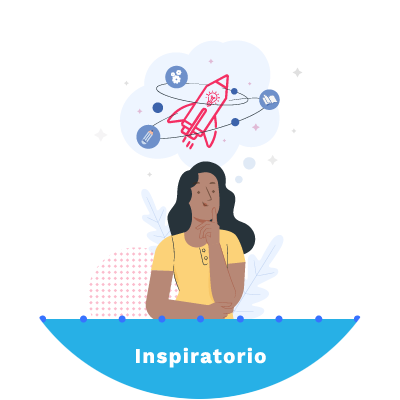 Ilustración de mujer ideando