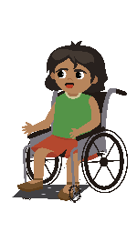 Niñas en silla de ruedas