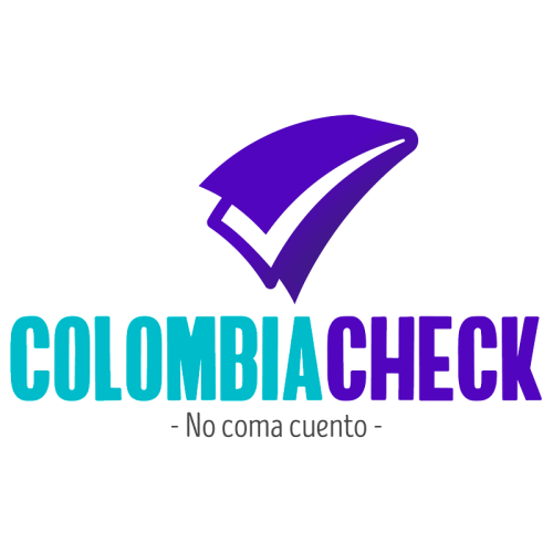 logo Colombia ckeck en tonos azules y fondo blanco