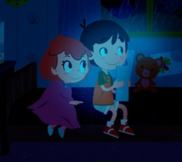 Ilustración Ruka con su amiguita