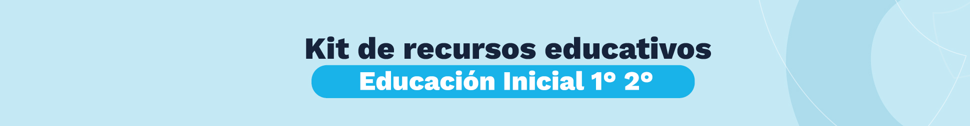 Banner kit de recursos educativos Educación Inicial 1° 2°