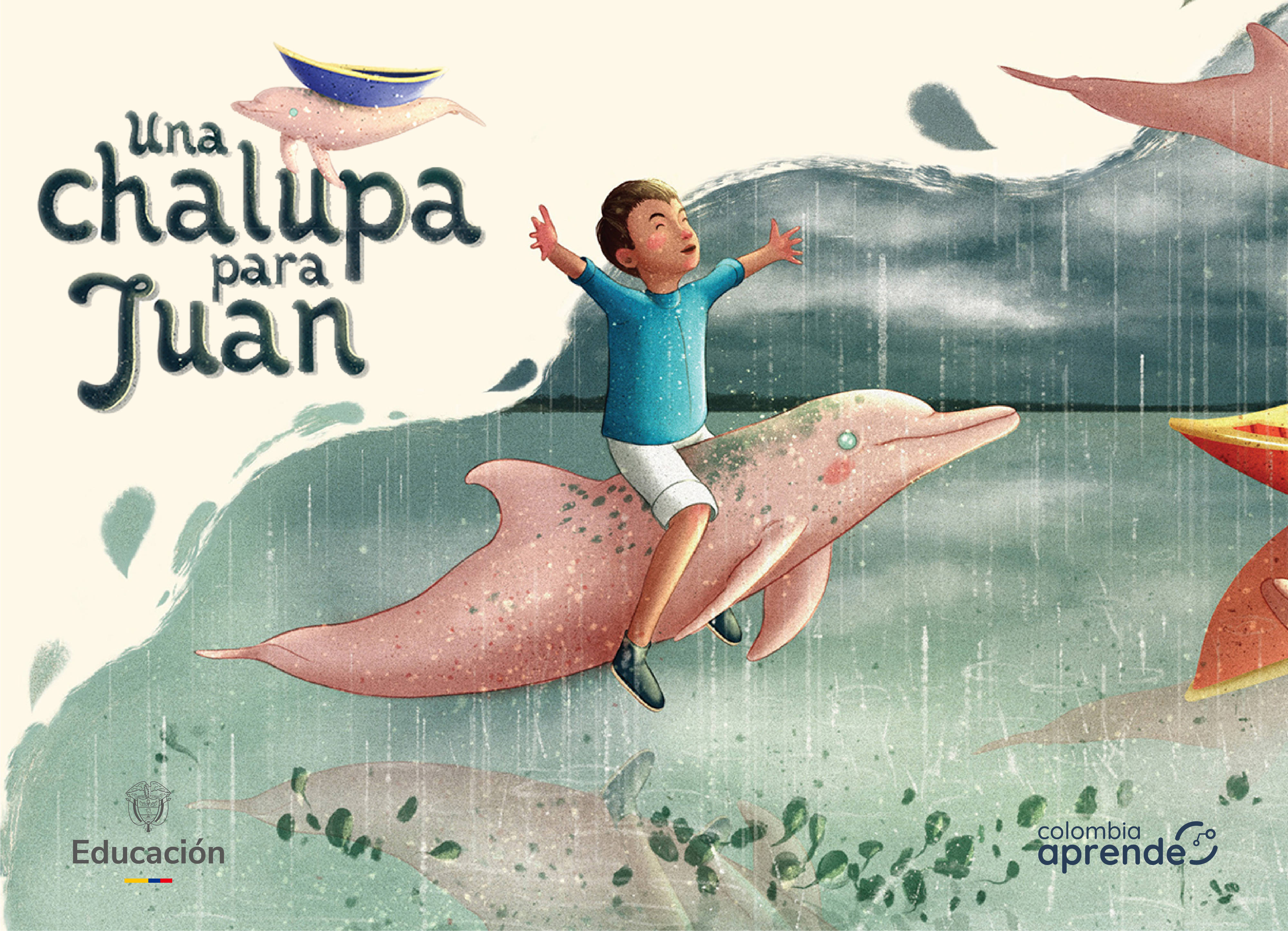 Niño pequeño navehando en una chalupa