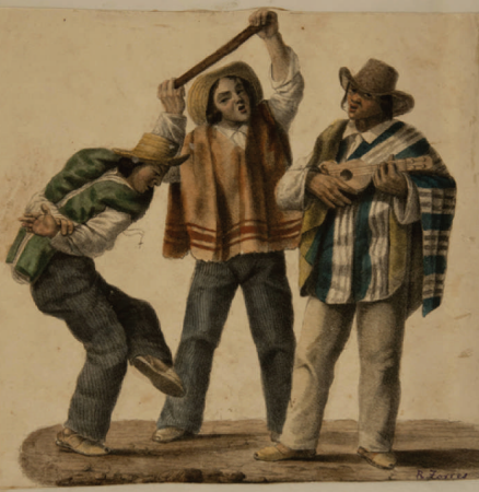 Ilustración de tres campesinos