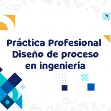 Imagen con texto: Práctica profesional diseño de proceso en ingeniería