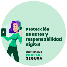 Ilustración de mujer trabajando en su computador