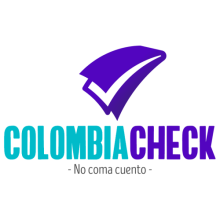 logo Colombia ckeck en tonos azules y fondo blanco