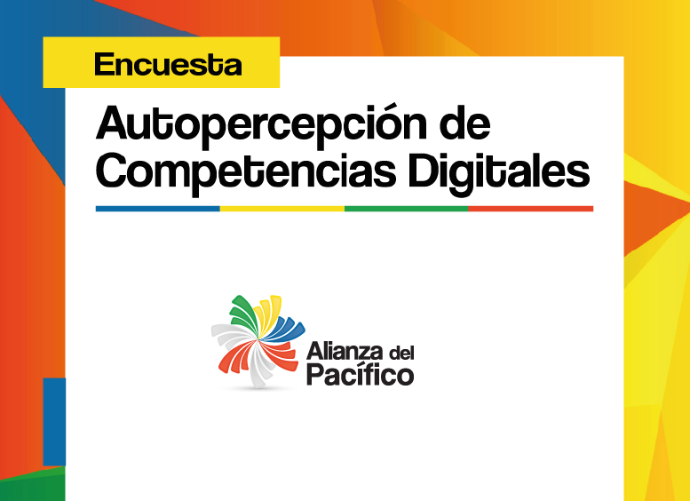 Pieza gráfica Encuesta Autopercepción de Competencias Digitales Logo Alianza del Pacífico