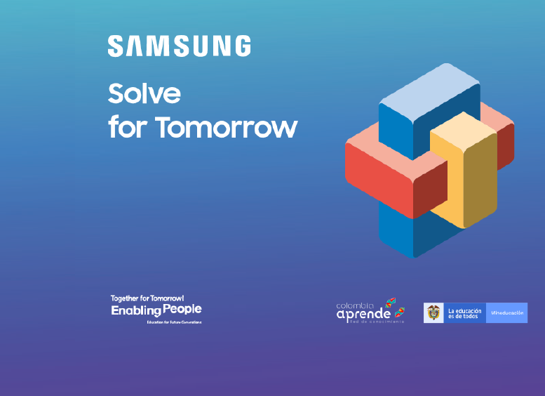 ecard concurso soluciones para el futuro con logos de Samsung y Mineducación