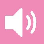 Botón de altavoz Ilustración con ícono rosado que evoca sonido y alerta